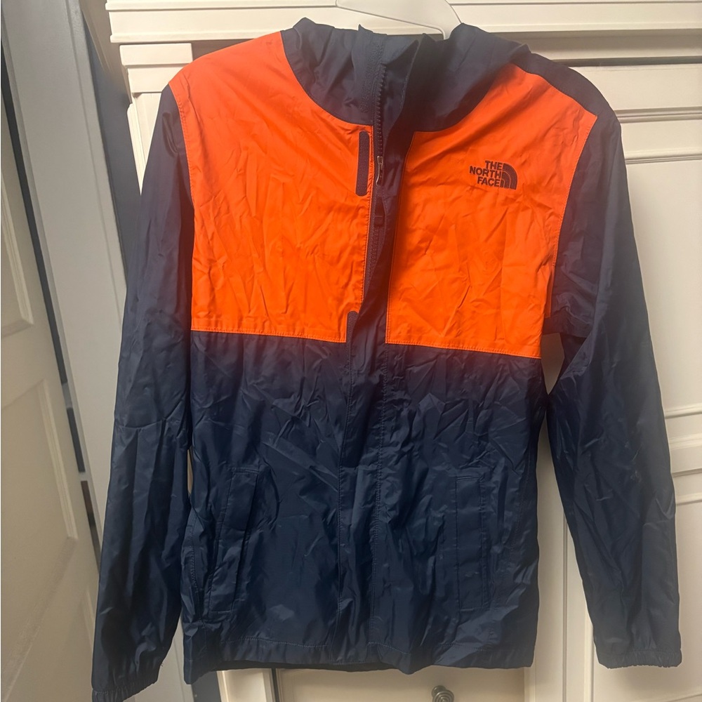 The North Face Vibrant Orange and Deep Blue Jacket